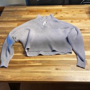 Mock neck crop sweater